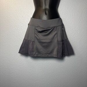 HEAD DRI-MOTION WOMEN'S gray MINI SKORT SKIRT w/BACK ZIP POCKET STRETCHY XS